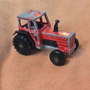 VTG Majorette Tracteur No 208 Red Diecast Farm Tractor Toy Made In France Small